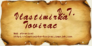 Vlastimirka Tovirac vizit kartica